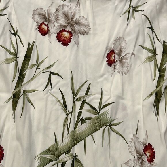 Milson Kys Hawaiian Dress Womens Large Cream Floral Halter Neck Midi Ruffle USA - Picture 5 of 6